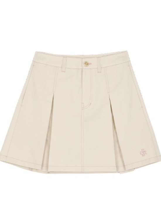 Citybreeze Dresses & Skirts - BNWOT Beige Pleated Mini Skirt with Built In Shorts